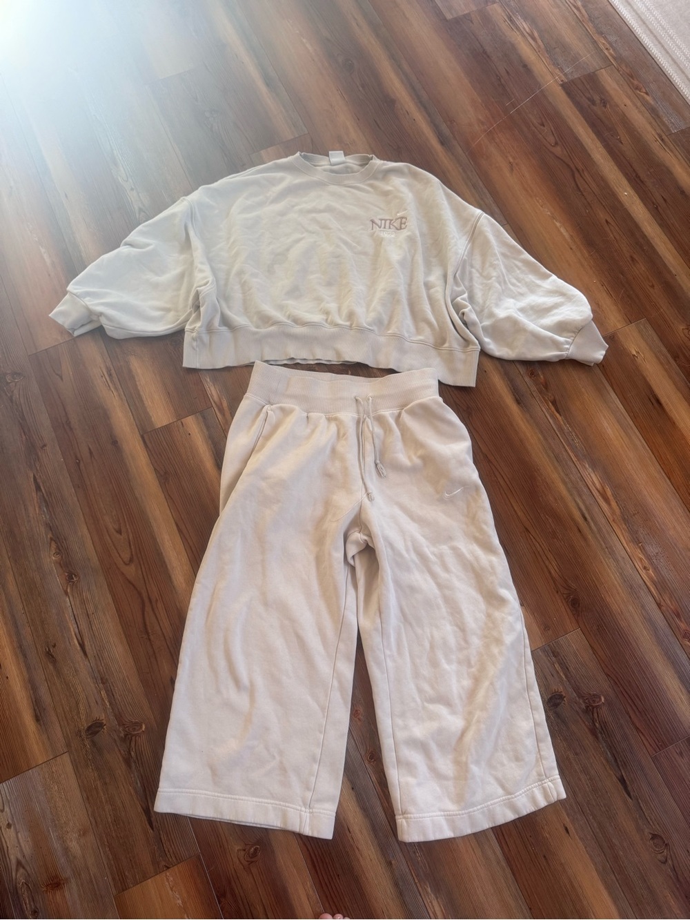Nike -Women’s Large - Cream Two-Piece Set